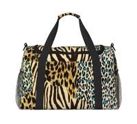 Estampados de Tigre y Cebra,Bolsas Deportivas, Bolsos de Viaje Deportivos Cruzados de Mano, Bolsas de Viaje de Gran Capacidad para Mujeres y Hombres.