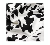 Estampados Tela De Algodón De Sarga Vestido Artesanal Con Estampado De Vaca En Blanco Y Negro Material De La Ropa Se Vende Por Medio Metro (50x150 cm)