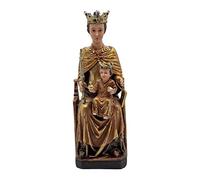 Estampería San José Virgen de la Merced de Barcelona en Pasta de Madera de 15 cm Policromada a Mano