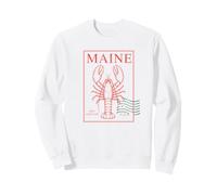 Estampilla artística de Maine Lobster, New England Coastal Seafood USA Sudadera