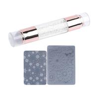 Estampilla de uñas, estampador de uñas,Manicuras Pensas de estampado - Diseño de doble terminación kit de bolígrafos de estampado con embellecimiento para mujeres Uso de práctica del hogar del salón