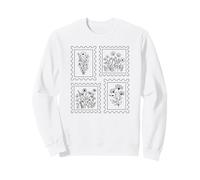 Estampilla Vintage Flower Doodle Cottage Core Sudadera