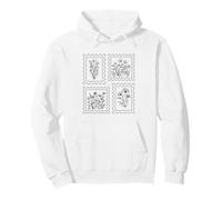Estampilla Vintage Flower Doodle Cottage Core Sudadera con Capucha