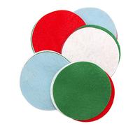 Están nunca después de 5 pulgadas (fieltro círculos color Combo Pack con rojo, luz azul, verde, color blanco