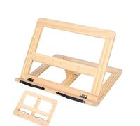 ESTANA DE COOT COCÍN, soporte de libro de madera,Soporte de recetas plegable que lee el estante del libro de cocina - Accesorios de cocina rústicos Battromanes de escritorio multifuncionales para