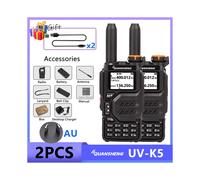 (Estándar AU) Walkie Talkie UV K5 UV K6 UV K58 Radio bidireccional 50-600 MHz Radio FM Codificador NOAA/DTMF