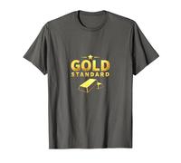 Estándar Dorado para niñas: diseño de Estrellas de Lujo Camiseta, Hombre, Asfalto, S