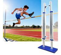 Estándares de salto alto de pista y campo, soportes de entrenamiento resistentes con base estable, barra de medición de salto de aluminio, par para práctica