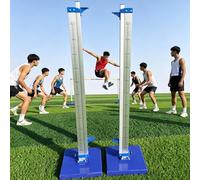 Estándares de salto altos móviles con barra de medición, soportes de entrenamiento de aluminio ajustables de 1 a 7 pies para competición de atletismo de pista y campo