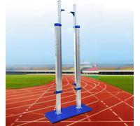 Estándares de salto altos portátiles: soportes de entrenamiento de aluminio ajustables para pista y campo, competiciones escolares, mide 1 pie a 7.5 pies, ligero y duradero