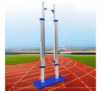 Estándares portátiles de salto alto, 1 par de soportes de entrenamiento de aluminio, altura ajustable de 1 pie a 7.5 pies para pista y campo