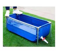 Estanque de peces de lona de PVC con marco, piscina de acuario transparente para koi, peces dorados y plantas hidropónicas, tanque de agua al aire libre para uso en jardín y granja