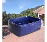Estanque de peces de lona para agricultura sobre el suelo, contenedor de almacenamiento de agua duradero para jardín (2 x 2 x 1 m)
