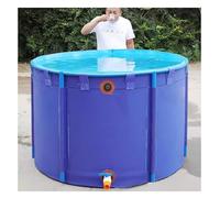 Estanque de peces de lona para exteriores con válvula de drenaje, acuario duradero sobre el suelo para koi, riego y almacenamiento de agua