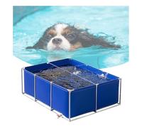 Estanque de peces de lona rectangular plegable - 1 x 1 x 0,9 m, piscina ornamental de cría de koi y depósito de almacenamiento de agua para acuicultura, ideal para patio trasero y jardín