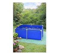 Estanque de peces de PVC sobre el suelo con marco de acero galvanizado para koi y jardines acuáticos, 78.7 x 39.4 x 27.6 pulgadas, contenedor duradero para exteriores