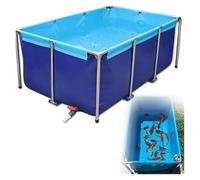 Estanque de peces koi plegable, para jardín, solución temporal de retención y visualización, tanque de almacenamiento de agua de lona fácil de instalar