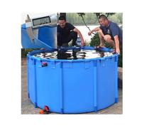 Estanque de peces koi plegable portátil, fácil instalación, tanque de retención temporal para riego de agua, duradero, resistente al desgaste, ligero, ideal para plantas acuáticas y cuidado de peces