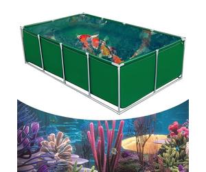 Estanque de peces para exteriores, fácil de instalar, grande, de PVC, para almacenamiento de agua, para jardín, pecera, para acuicultura, 100 x 100 x 50 cm, ideal para decoración de patio trasero