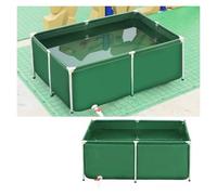 Estanque de peces plegable con marco de acero, acuario grande para cultivo al aire libre y riego agrícola, diseño de válvula de drenaje fácil