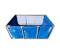 Estanque de peces plegable de lona para Koi Bing y tortugas, tanque de almacenamiento de agua para exteriores e interiores con válvula de drenaje, portátil, 6.5 x 3.3 x 1 pies, piscina de acuario