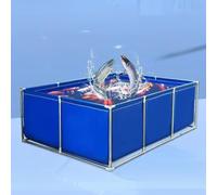 Estanque de peces portátil de lona con marco de acero, tanque temporal de retención de peces koi, piscina grande de PVC con válvula de drenaje para acuicultura al aire libre