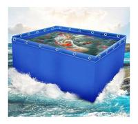 Estanque de peces sobre el suelo, 200 x 100 x 50 cm, acuario interior para koi, piscina de jardín de lona para vida acuática, uso al aire libre, marco no incluido