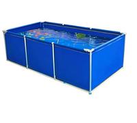 Estanque de peces sobre el suelo con soporte de metal, tanque de agua duradero para acuicultura, koi, tortugas, piscina de jardín, decoración al aire libre