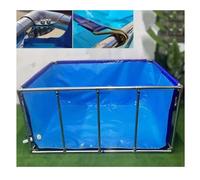 Estanque de peces sobre el suelo con ventana transparente - Forro de PVC y marco de acero - Fácil instalación, ideal para Koi y acuático Life Holding Tank