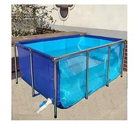 Estanque de tanque para criar koi y peces dorados en interiores y exteriores, panel de visualización de marco de acero, tanque de agua duradero para vida acuática