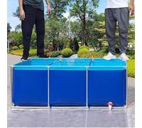 Estanque grande de lona para peces, tanque de agua perfecto para peces koi y tortugas, sin estantes, piscina duradera con válvula de drenaje y marco de acero para acuicultura