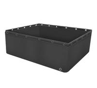 Estanque grande para acuarios, Estanque de peces plegable lona PVC con válvula drenaje sobre el suelo for almacenamiento agua koi y riego del jardín(B,3x1x1.5m)