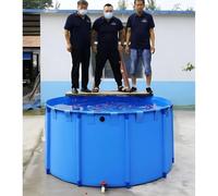 Estanque grande para acuarios, Lona for estanque de peces, piscina sobre el suelo, lona plegable, for cría koi, color azul(1.5x1 m/59.1x39.4 in)