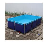 Estanque grande para acuarios, Tanque de agua for estanque peces sobre el suelo, plegable, lona PVC con válvula drenaje, color azul(2 * 1.5 * 0.8m)