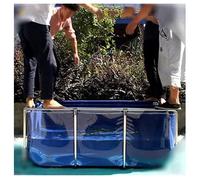 Estanque para Acuario con Panel de visualización Transparente y válvula de Drenaje, Lona de PVC con Estructura de Acero para estanques, peceras, Carpas koi y Fuentes de Agua.