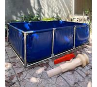 Estanque portátil de PVC para Carpas koi - Conjunto de Piscina elevada de Metal, Piscina Familiar Rectangular de 238 n, Apta para recreación en Interiores y Exteriores, Ideal para Patios y a