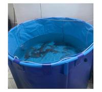 Estanque portátil para Exteriores de 1,8 x 0,8 m, Redondo, de PVC, para Peces y Carpas koi, con Capacidad de 2034 L, diseño Plegable, Ideal para jardín y Patio Trasero. Color Azul.
