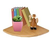 Estante abierto/estante de almacenamiento para montaje en pared, estante flotante de madera, estante de pared colgante de borde redondo, estantería flotante para decoración decorativa para dormitorio