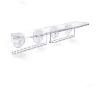 Estante acrílico transparente para plantas con ventosas, estante colgante de 30 cm para hierbas interiores, flores y suculentas en alféizares de decoración del hogar, jardín o acuario (1 unidad)