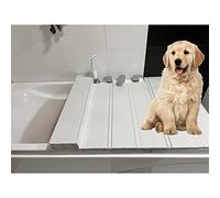 Estante ajustable para bañera, plegable, impermeable, tapa de PVC, capacidad de carga de 40 kg, 1,2 cm de grosor, aislante, a prueba de polvo, para una experiencia de baño organizada