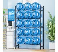 Estante ajustable para botellas de agua y soporte dispensador para cocina, sala de estar y oficina