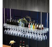 Estante ajustable para colgar en el techo y soporte para botellas, perfecto para almacenamiento de café y cocina, estante de vino que ahorra espacio