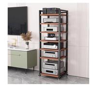 Estante ajustable para componentes AV, estante de almacenamiento de medios resistente para cine en casa, estantería de audio y video, gabinete de varios niveles para sala de estar