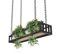 Estante ajustable para montaje en techo, soporte resistente para plantas para sala de estar, cafetería, floristería, 140 cm de altura para decoración de interiores