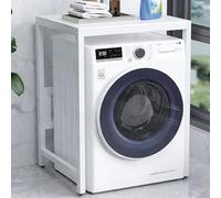 Estante Apilable for Lavadora y Secadora, Capacidad de 50 Kg Mueble Lavadora, Estructura Metálica, Armario Lavadoras for Apartamentos Compactos, Baños(White,66x60x90cm)