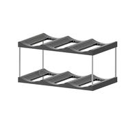 Estante apilable para botellas de agua, soporte de almacenamiento que ahorra espacio para armarios, organizador eficiente para tazas y botellas, maximiza el espacio y reduce el desorden