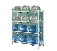 Estante apilable para botellas de agua, soporte resistente para jarra de 5 galones con pies antideslizantes, soporte dispensador de enfriador que ahorra espacio para cocina y oficina