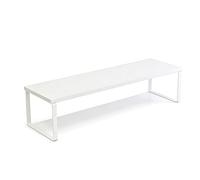 Estante apilable para gabinete, elevador de encimera, antideslizante, ahorro de espacio, para cocina, despensa y armario, color blanco (31.5 x 7.8 x 6.4 pulgadas)