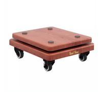 Estante AV De 1 Nivel for HiFi Soporte for TV con Estantes De Almacenamiento De Medios De MDF Templado Base De Audio De Suelo De Doble Capa A Prueba De Golpes con Ruedas (Color : Brown, S : 35 * 40cm