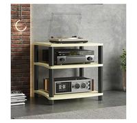 Estante AV, estante de alta fidelidad, estante de audio, estante estéreo, soporte multimedia de 3/4 niveles, gabinete de componentes de video, para vivir, juegos, sala de grabación